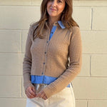 Aaron & Amber | Button Front Collared Cardigan | Sweetest Stitch