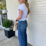 Just Black Denim | Dark Wash Straight Selma Jeans | Sweetest Stitch