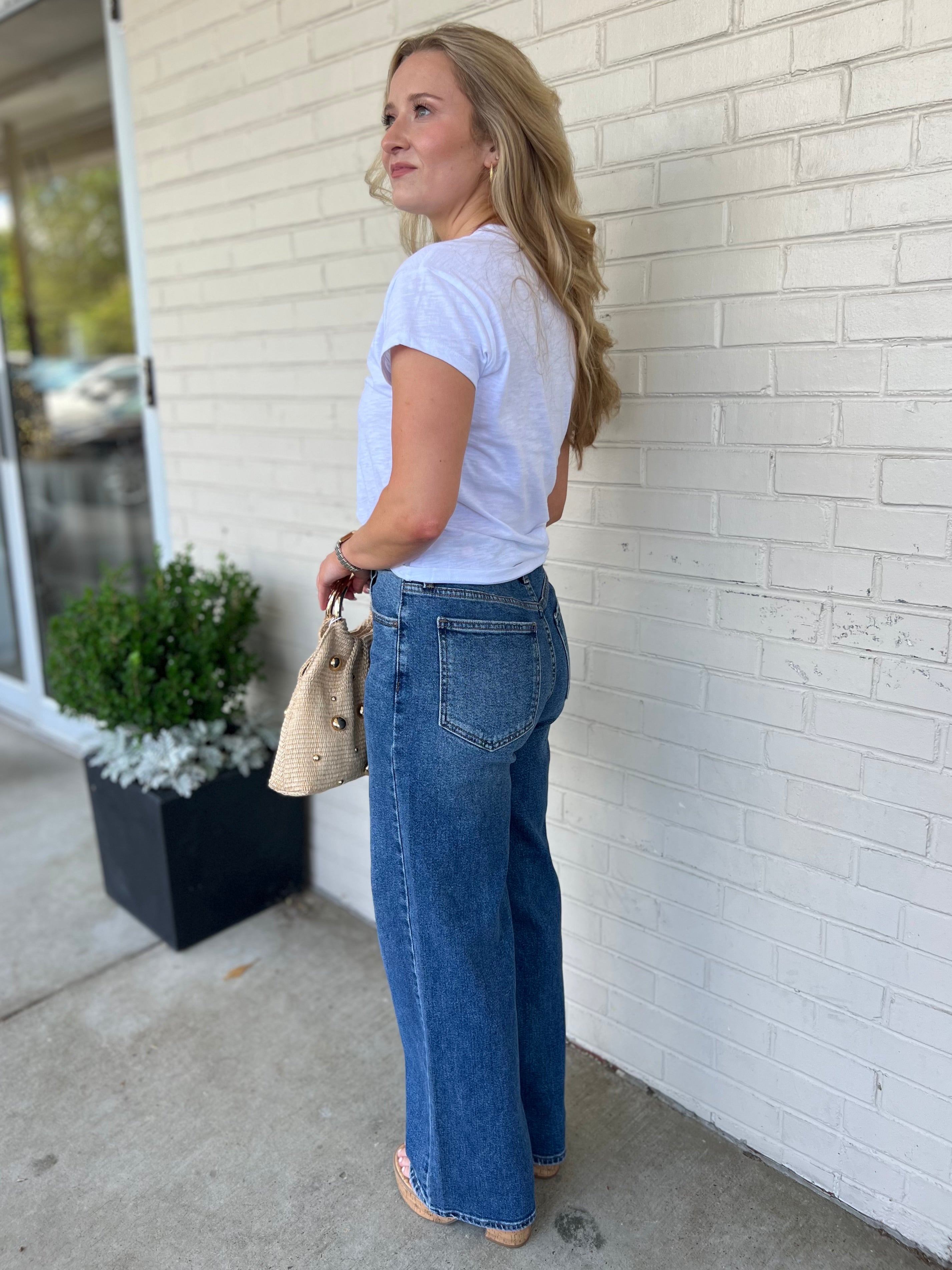 Just Black Denim | Dark Wash Straight Selma Jeans | Sweetest Stitch