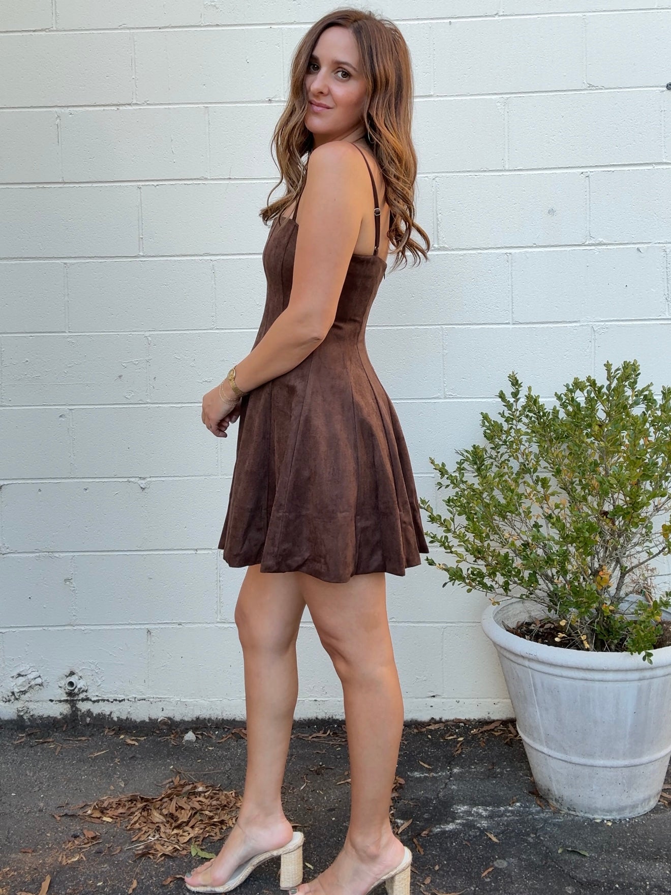 Olivaceous | Hana Suede Mini Dress | Sweetest Stitch Boutique