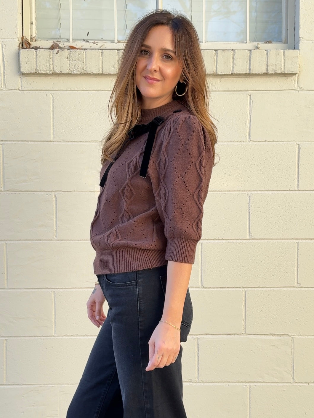 THML | Haven Short Sleeve Knit Sweater | Sweetest Stitch Boutique