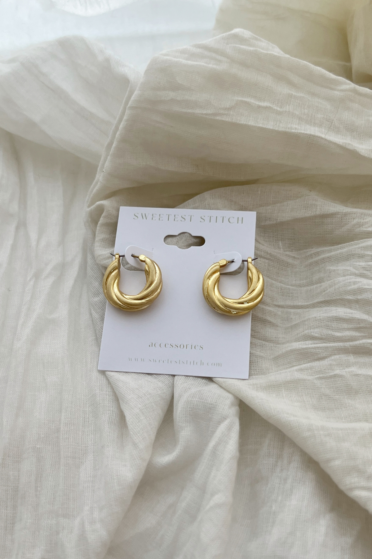 Sweetest Stitch | Gold Rope Hoops | Richmond Women&#39;s Boutique