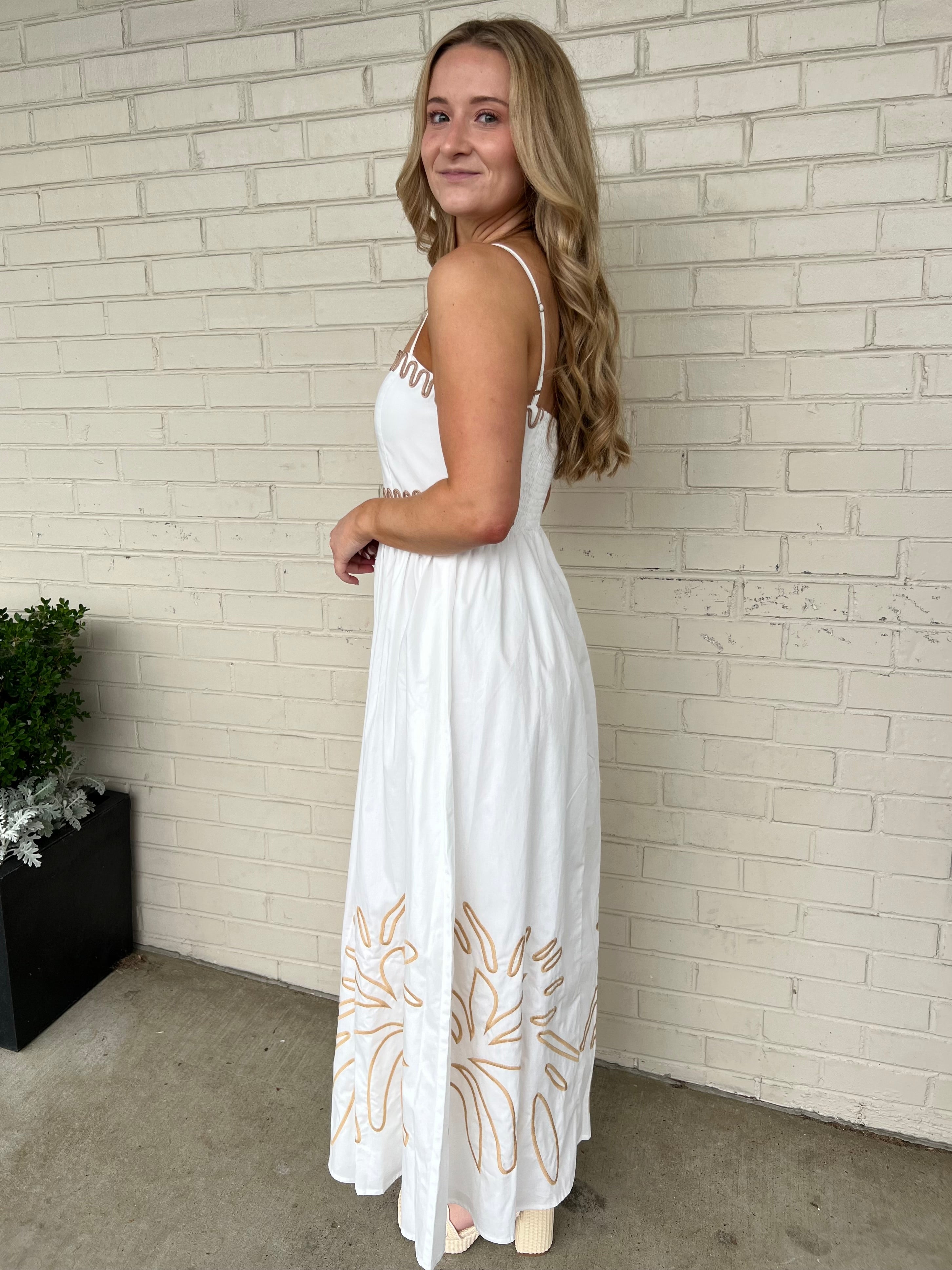 Lalavon | Jax Off White Midi Dress | Sweetest Stitch Boutique