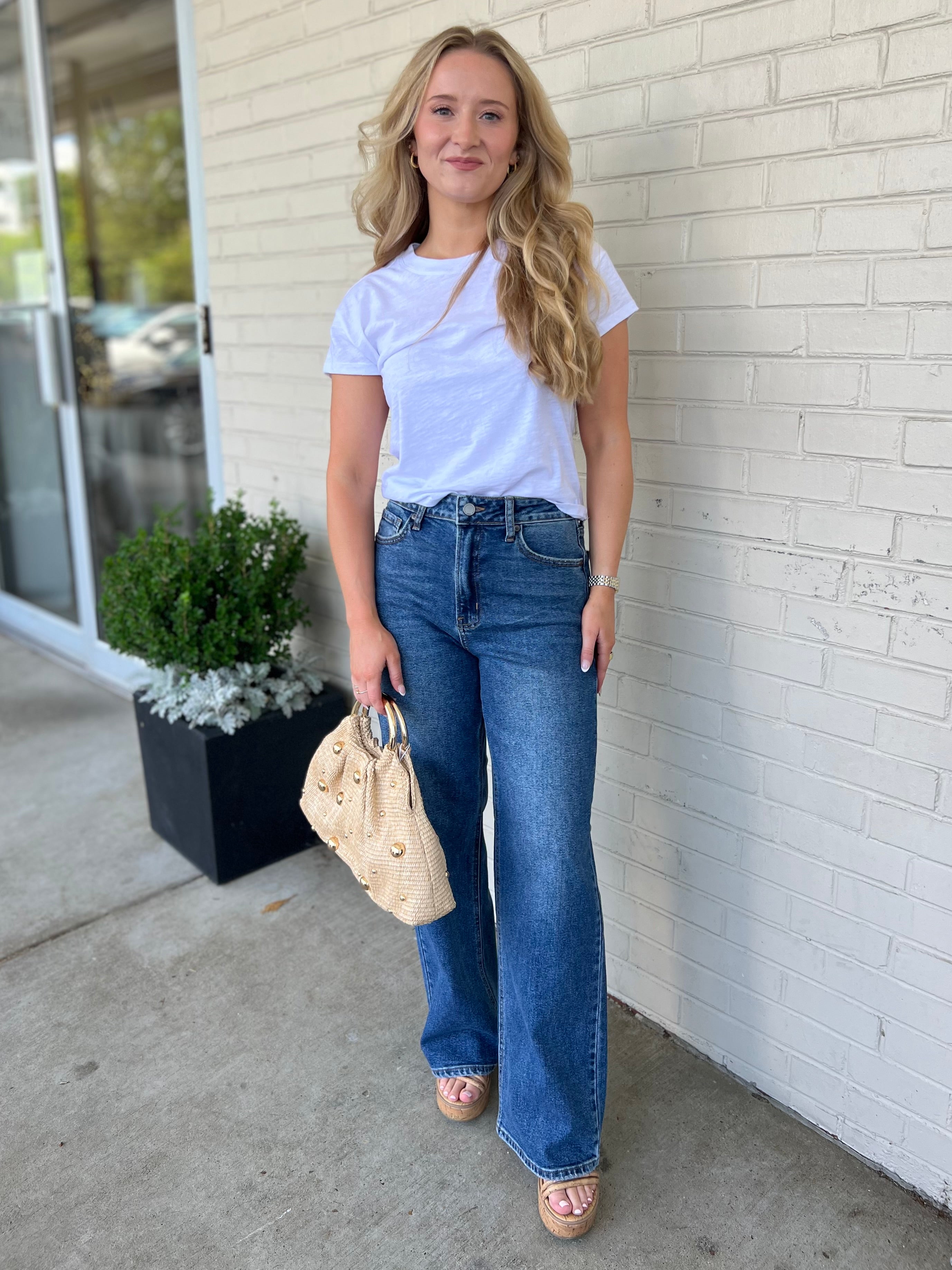 Just Black Denim | Dark Wash Straight Selma Jeans | Sweetest Stitch