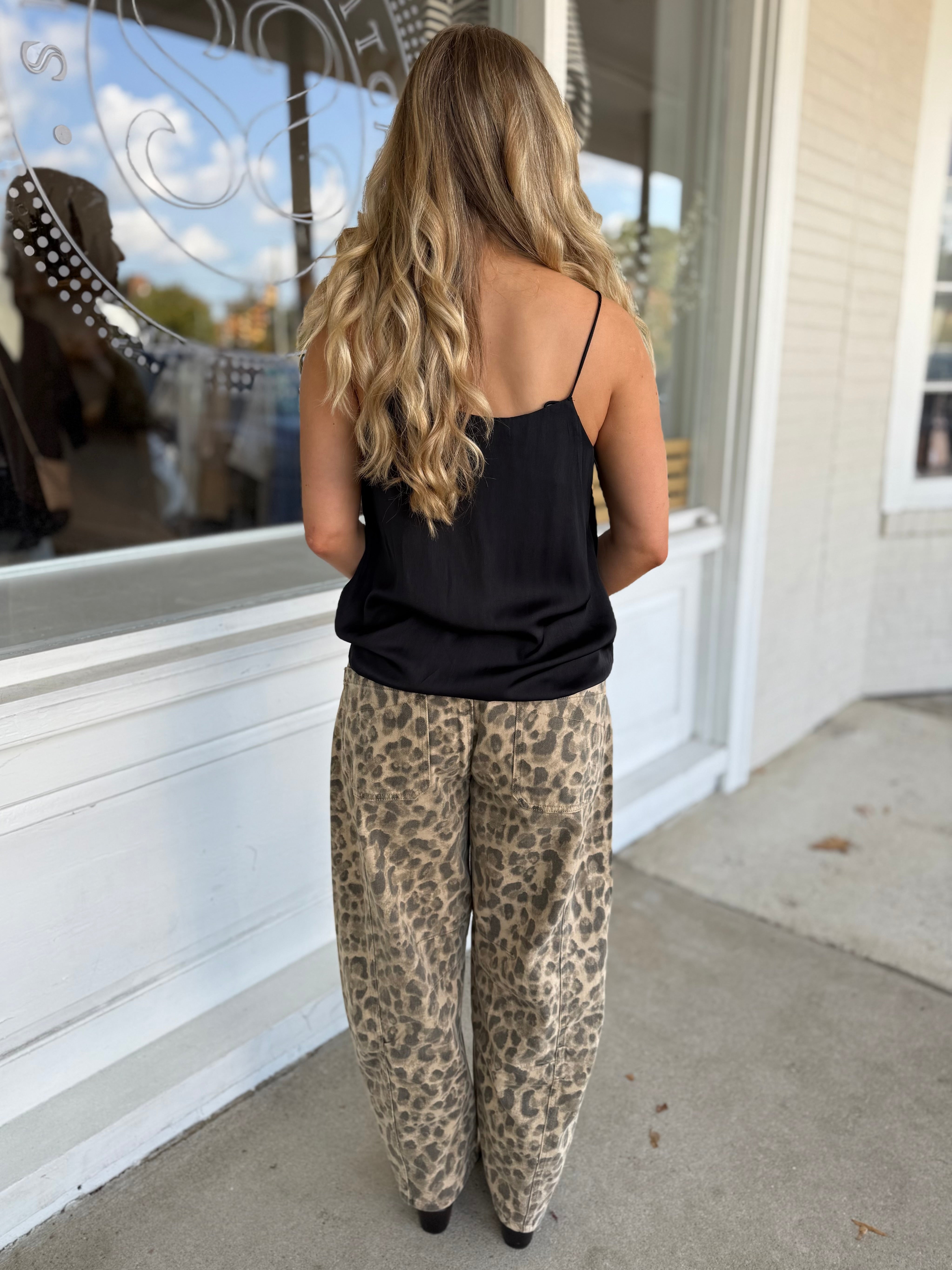 Miou Muse | Iris Leopard Barrel Leg Jeans | Sweetest Stitch Boutique