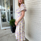ASTR The Label | Maisie Floral Puff Sleeve Midi Dress | Swetest Stitch