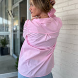Lalavon | Pink Button Up Cora Shirt | Sweetest Stitch Boutique