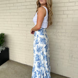 Olivaceous | Blue Floral Mika Maxi Skirt | Sweetest Stitch Boutique