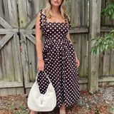 Day + Moon | Everleigh Polka Dot Midi Dress | Sweetest Stitch Boutique