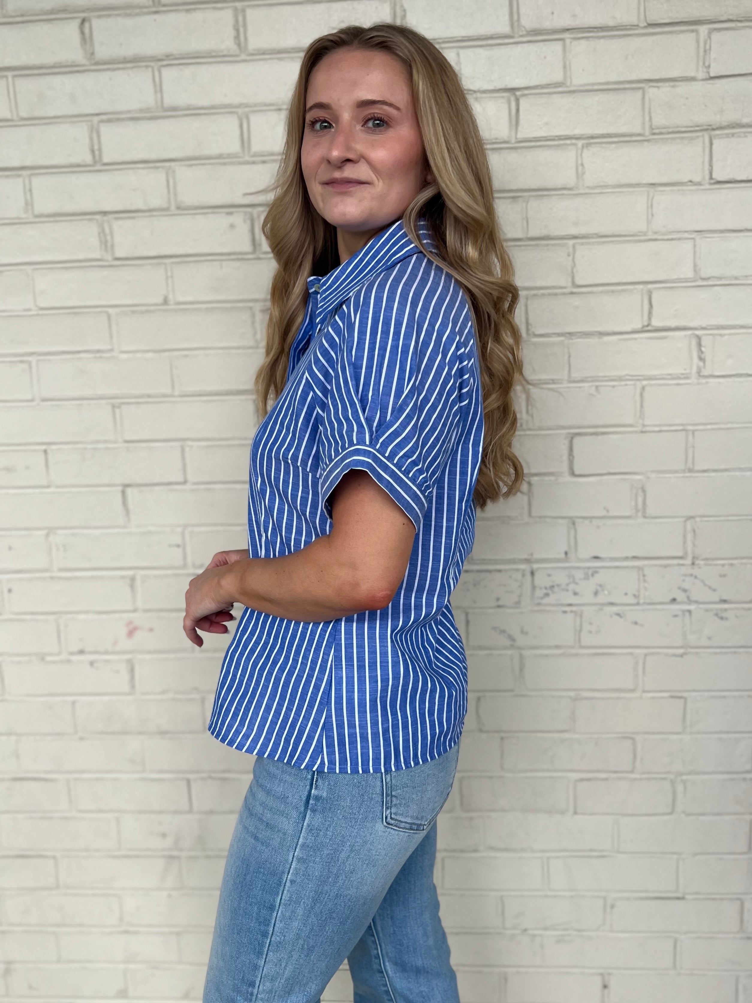 Entro | Jeannie Short Sleeve Striped Top | Sweetest Stitch