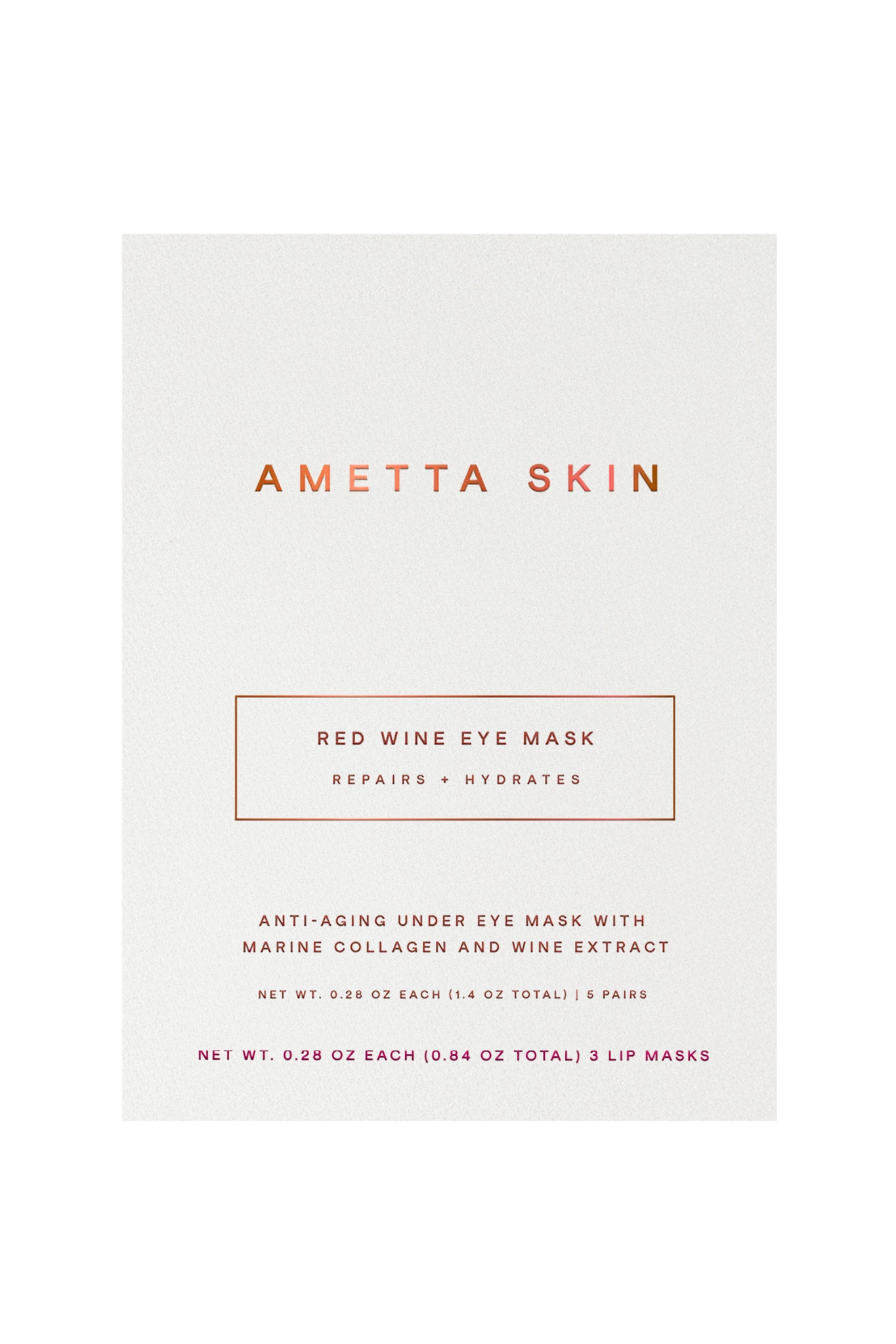 Ametta Skin | Red Wine Eye Masks | Sweetest Stitch Boutique