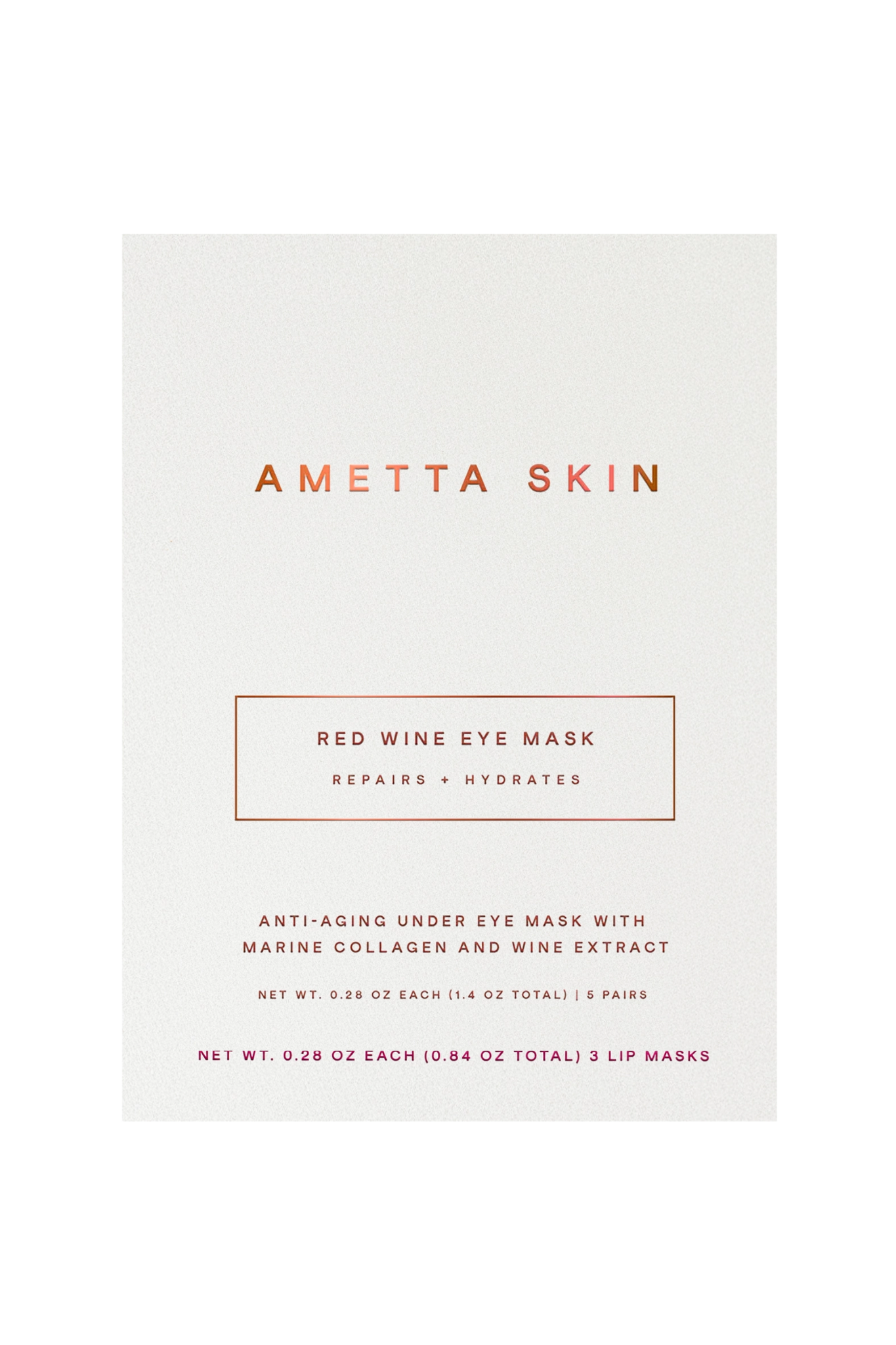 Ametta Skin | Red Wine Eye Masks | Sweetest Stitch Boutique