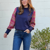THML | Kiara Contrast Sleeve Sweater | Sweetest Stitch Boutique