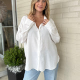 Grade & Gather | Olive Button Down Top - Off White | Sweetest Stitch