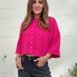 Olivaceous | Farrah Relaxed Button Front Sweater | Sweetest Stitch