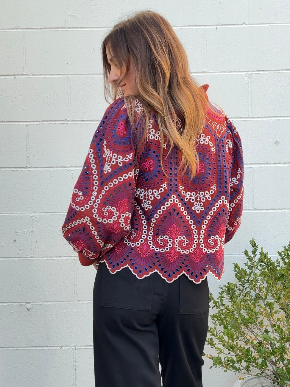 Entro | Brielle Embroidered Top | Sweetest Stitch Boutique