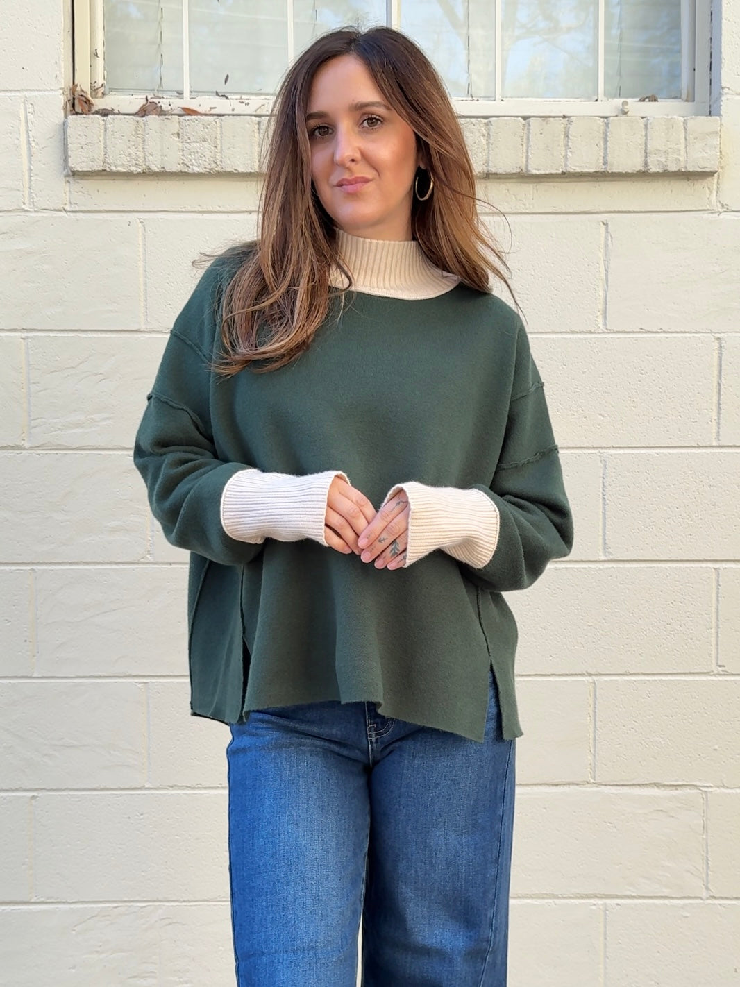 Entro | Clara Mock Neck Sweater | Sweetest Stitch Boutique Richmond
