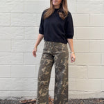 Miou Muse | Bridget Wide Leg Pants - Camouflage | Sweetest Stitch