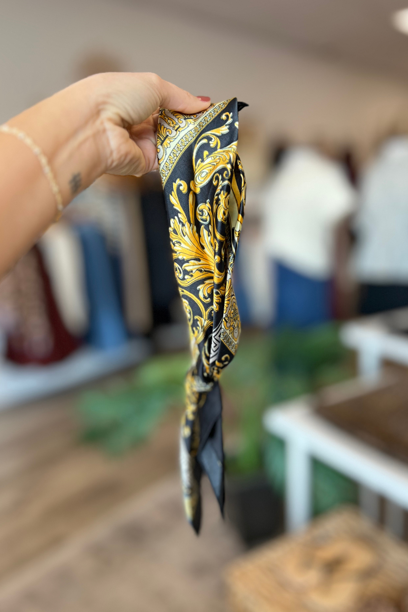 Golden Stella | Regal Print Scarf | Sweetest Stitch Boutique