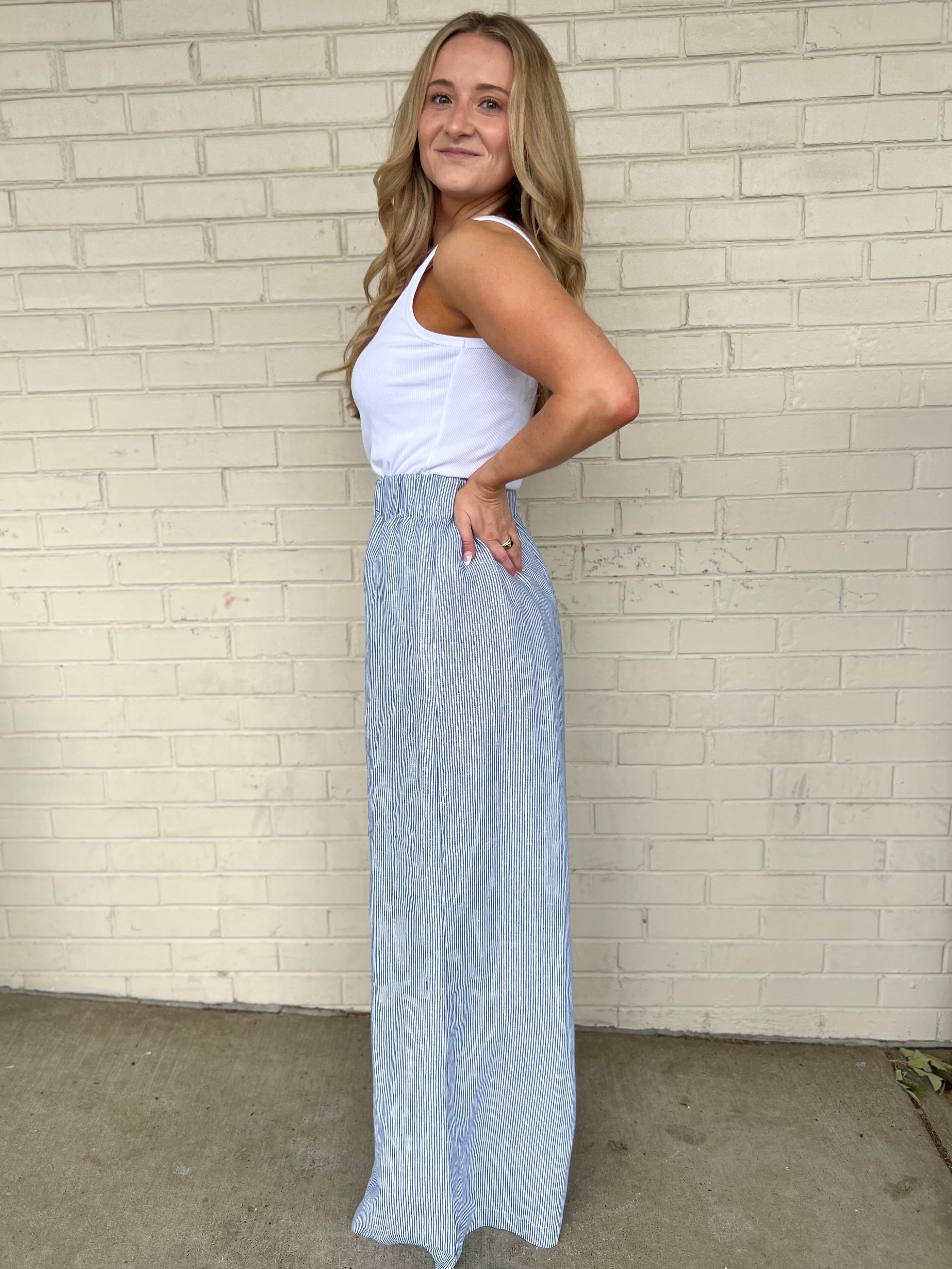 Olivaceous | Kenny Striped Wide Leg Flare Pants | Sweetest Stitch