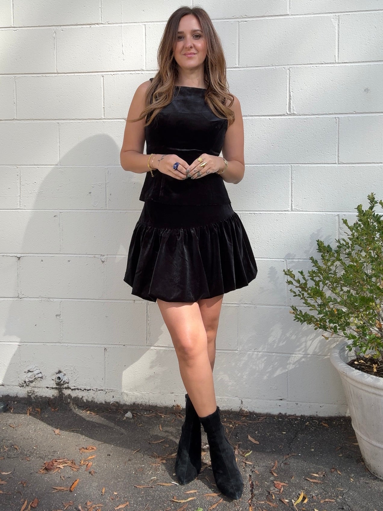 ASTR The Label | Jenika Velvet Drop Waist Skirt | Sweetest Stitch