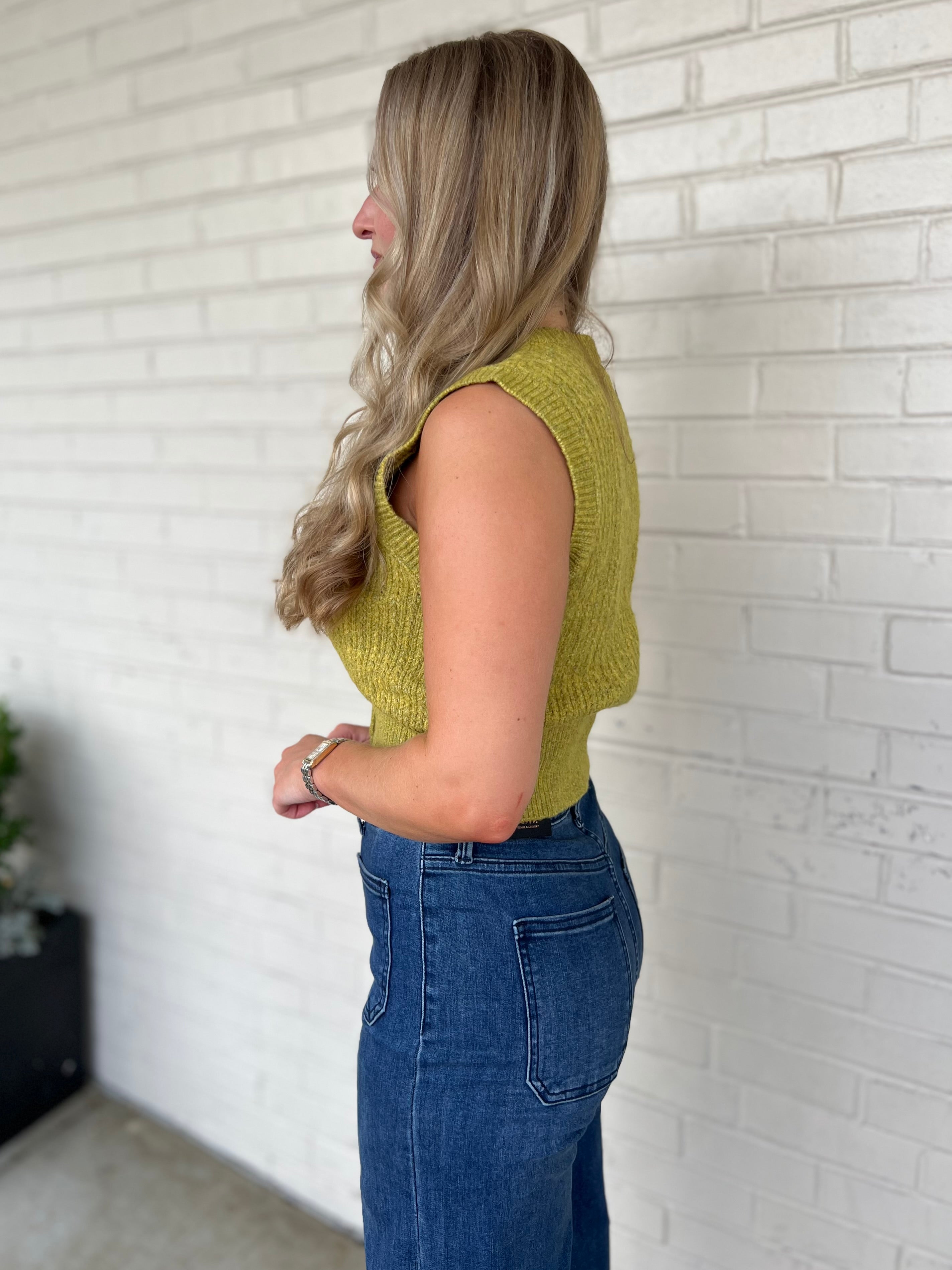 Grade & Gather | Lila Button Up Sleeveless Sweater | Sweetest Stitch