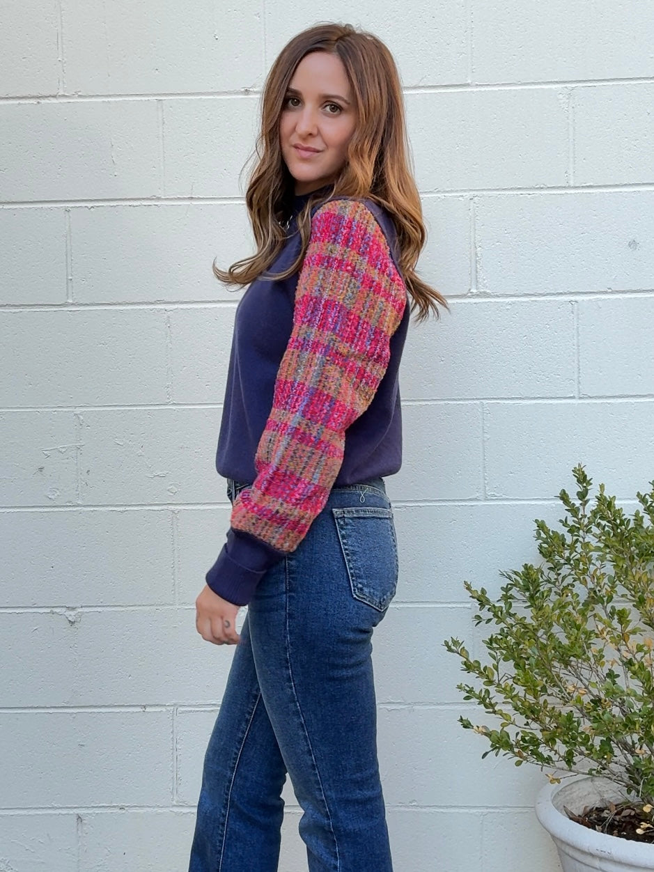THML | Kiara Contrast Sleeve Sweater | Sweetest Stitch Boutique