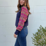 THML | Kiara Contrast Sleeve Sweater | Sweetest Stitch Boutique