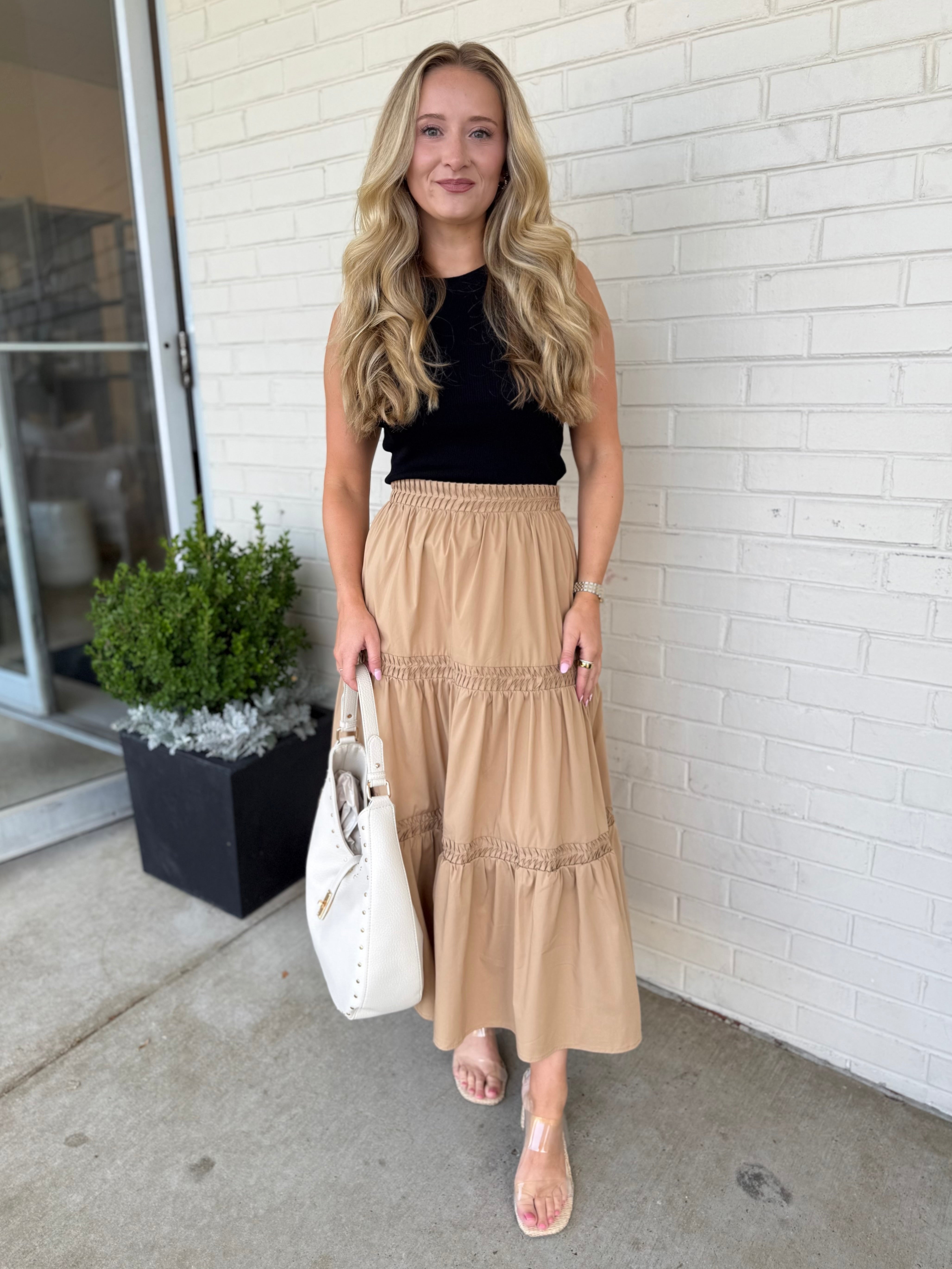 Strut & Bolt | Faith Tiered Midi Skirt | Sweetest Stitch Boutique