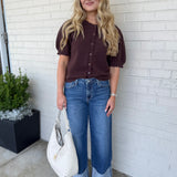 Just Black Denim | Gabby Cuffed Wide Leg Jeans | Sweetest Stitch