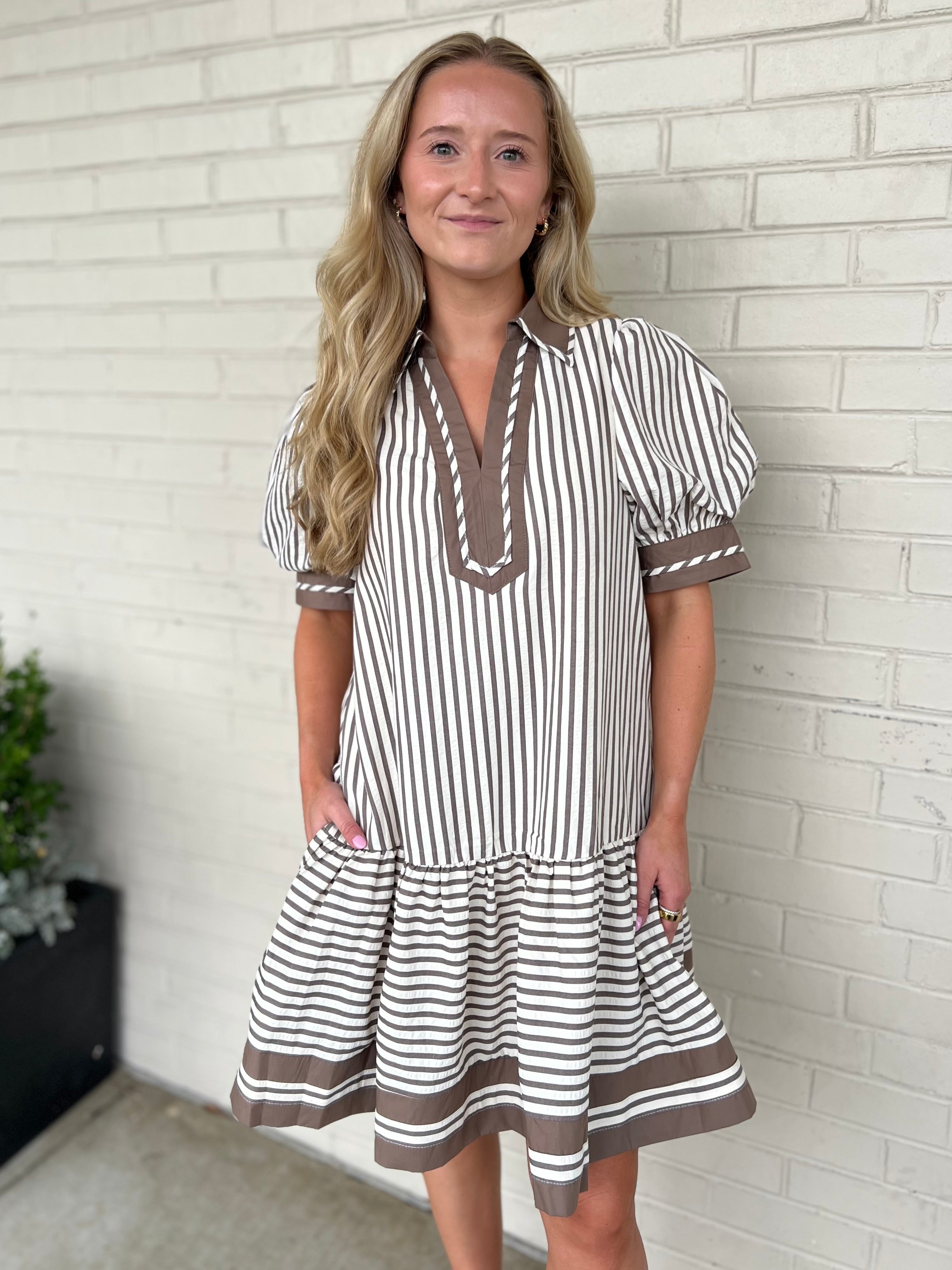Entro | Adelaide Striped Mini Dress | Sweetest Stitch Boutique