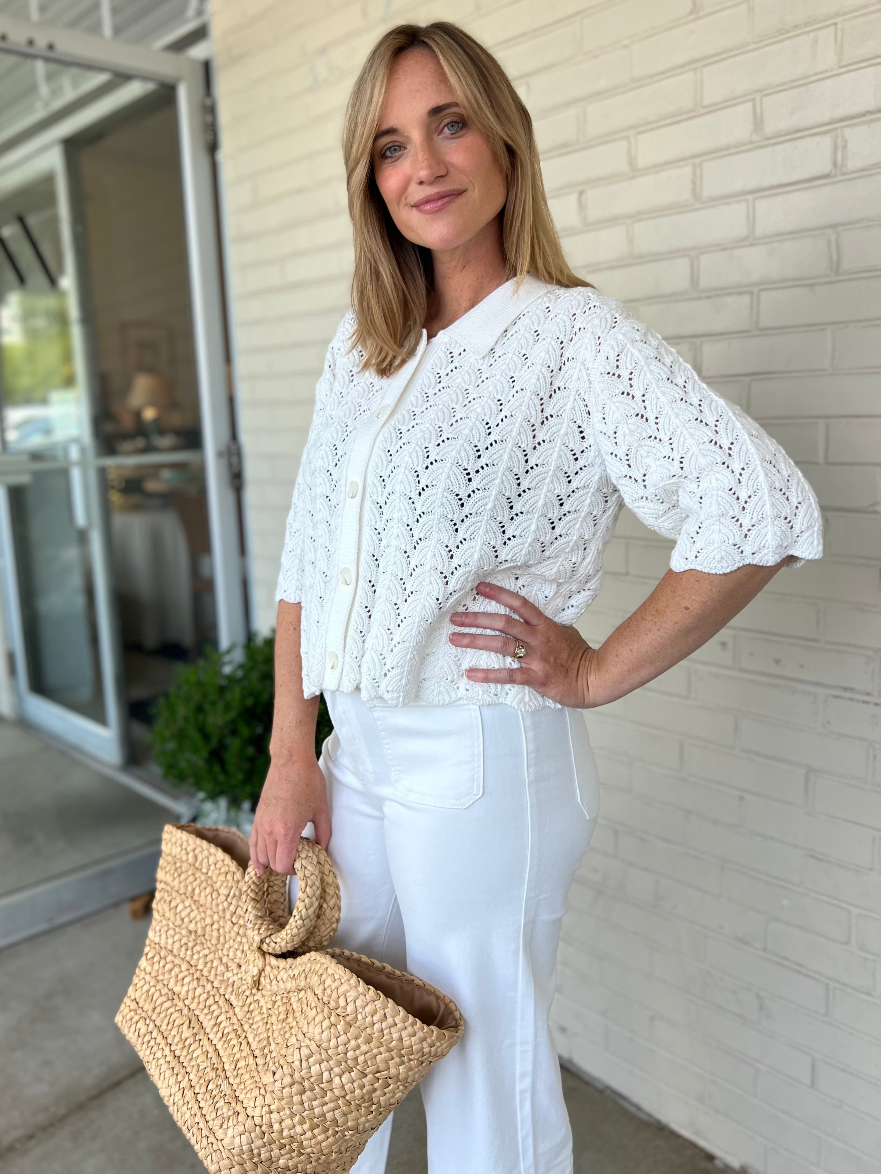 Current Air | Monica Short Sleeve Cardigan | Sweetest Stitch Boutique