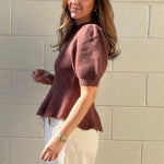 Strut & Bolt | Nina Peplum Knit Top | Sweetest Stitch Boutique