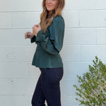 Current Air | Winter Knit Top Emerald | Sweetest Stitch