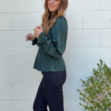 Current Air | Winter Knit Top Emerald | Sweetest Stitch