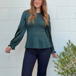 Current Air | Winter Knit Top Emerald | Sweetest Stitch