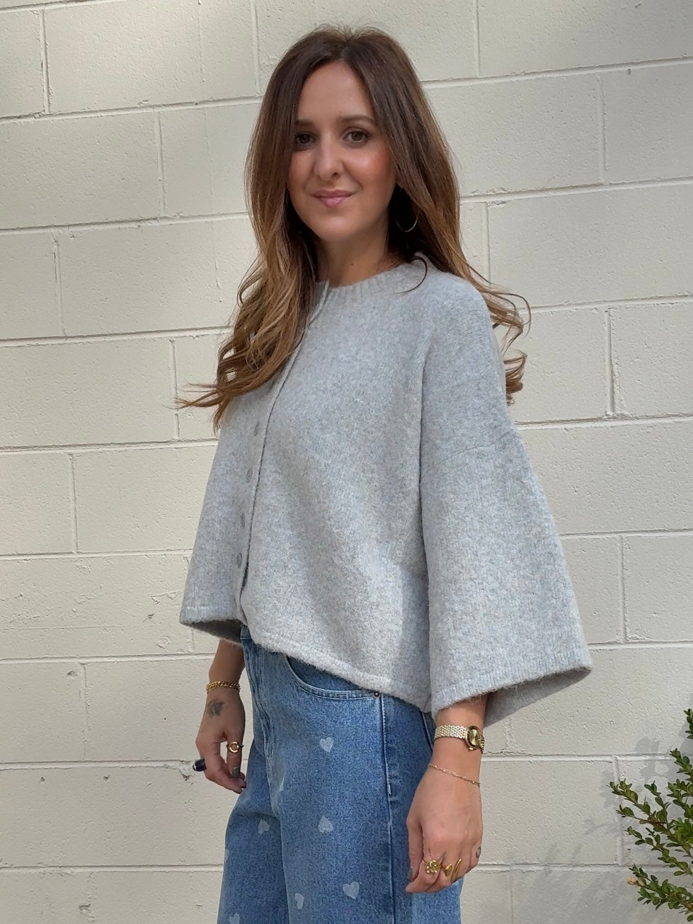 Olivaceous | Farrah Relaxed Button Front Sweater | Sweetest Stitch