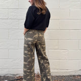 Miou Muse | Bridget Wide Leg Pants - Camouflage | Sweetest Stitch