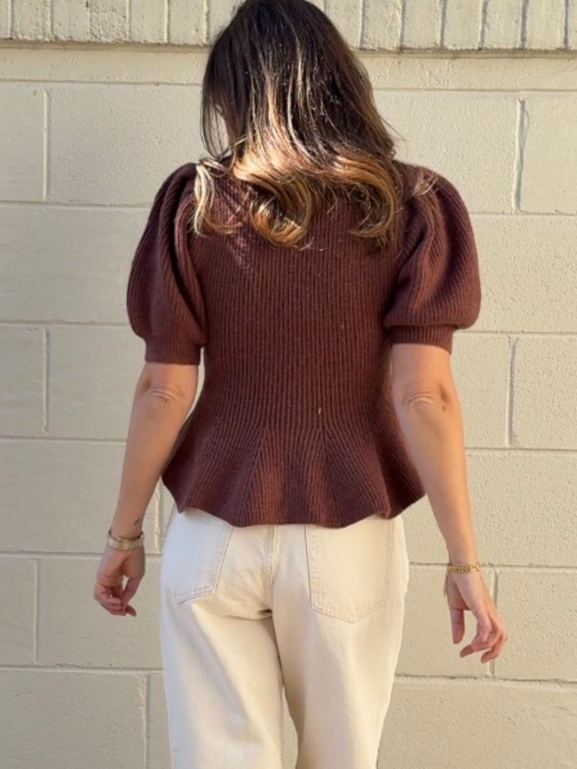 Strut & Bolt | Nina Peplum Knit Top | Sweetest Stitch Boutique