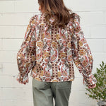 Entro | Mindy Paisley V-Neck Top | Sweetest Stitch Boutique