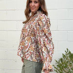 Entro | Mindy Paisley V-Neck Top | Sweetest Stitch Boutique
