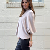 Entro | Lara Mock Neck Cape Top | Sweetest Stitch Boutique RVA
