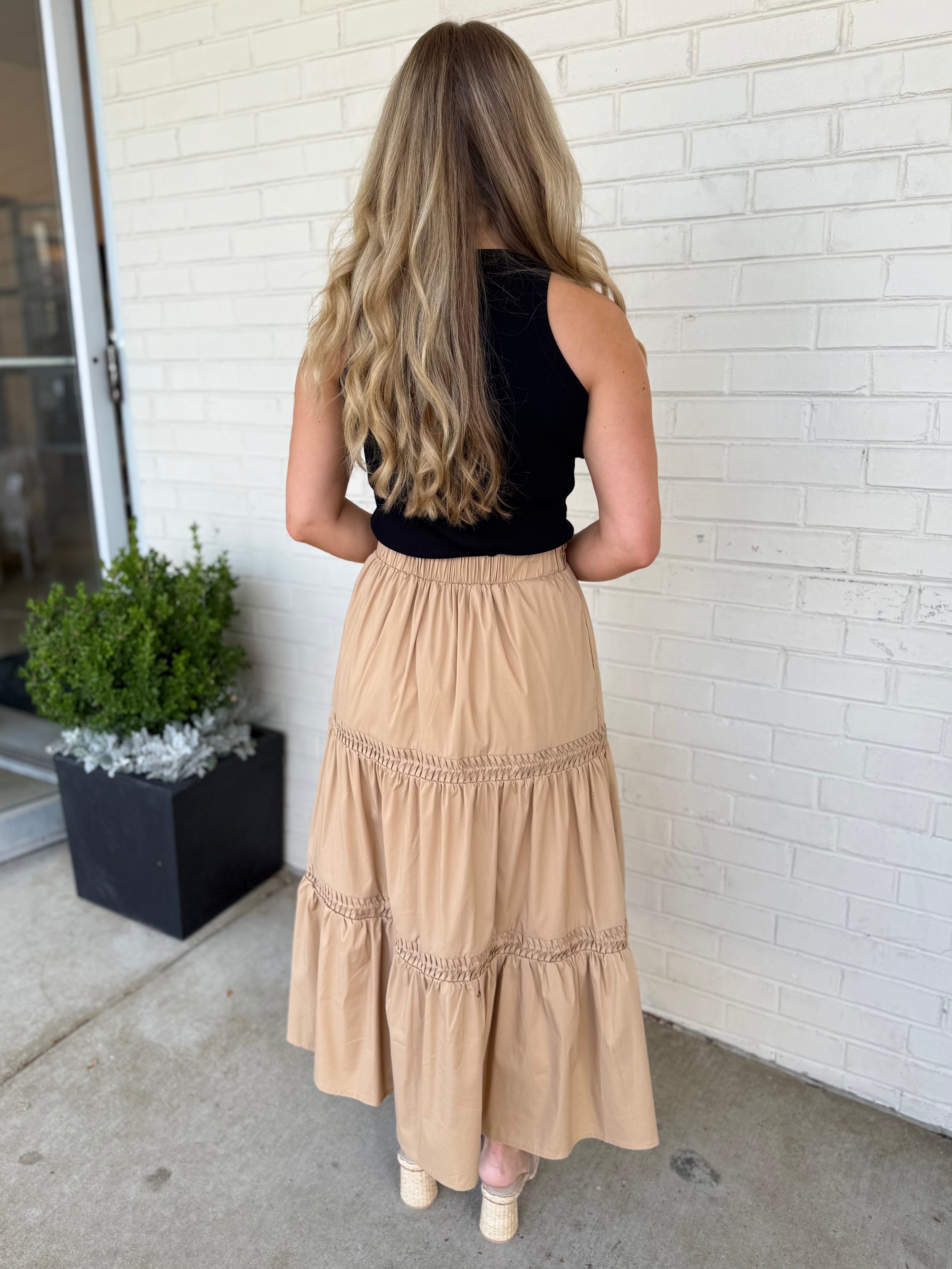 Strut & Bolt | Faith Tiered Midi Skirt | Sweetest Stitch Boutique