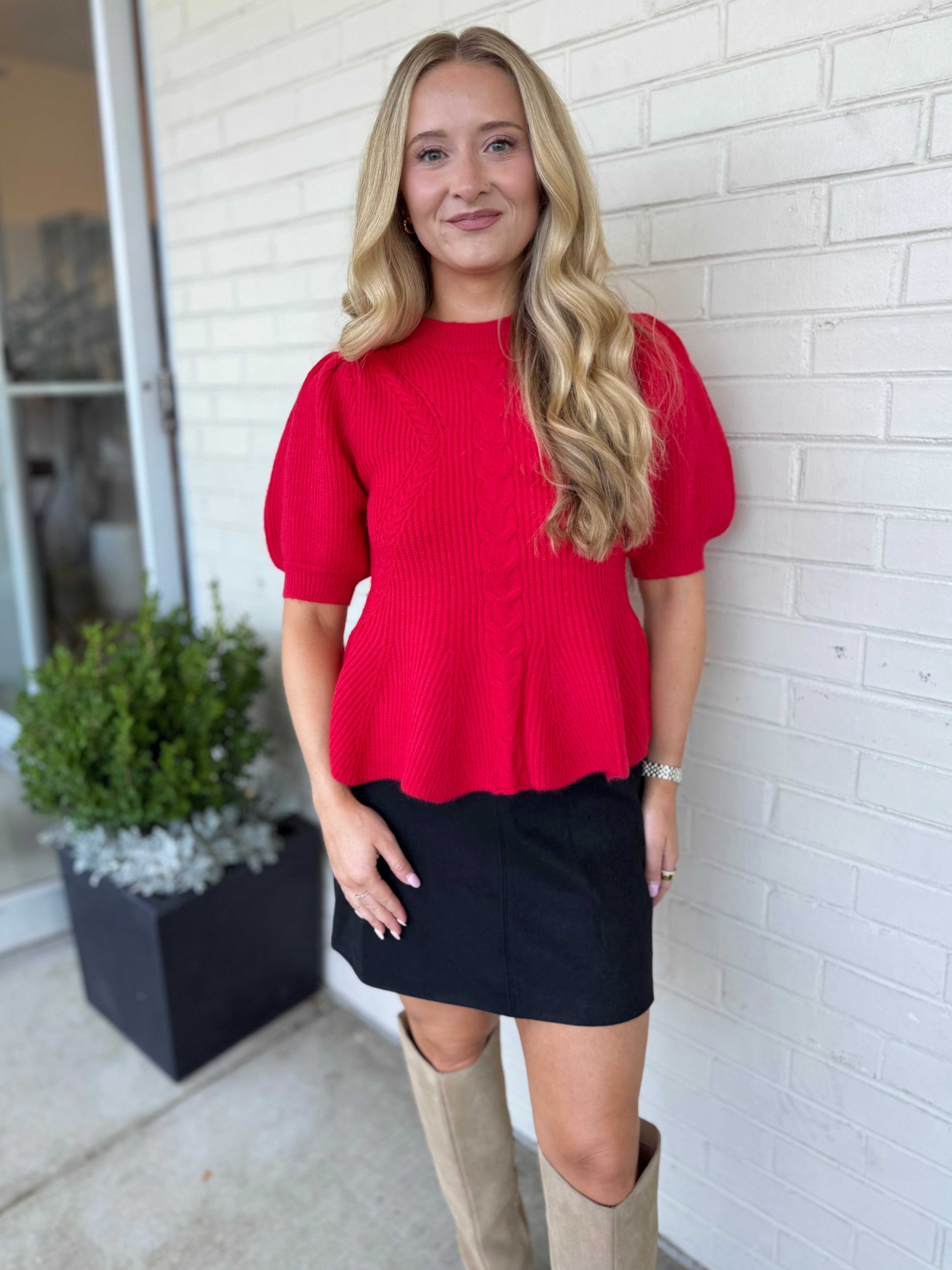 Strut & Bolt | Nina Short Sleeve Knit Top | Sweetest Stitch Boutique