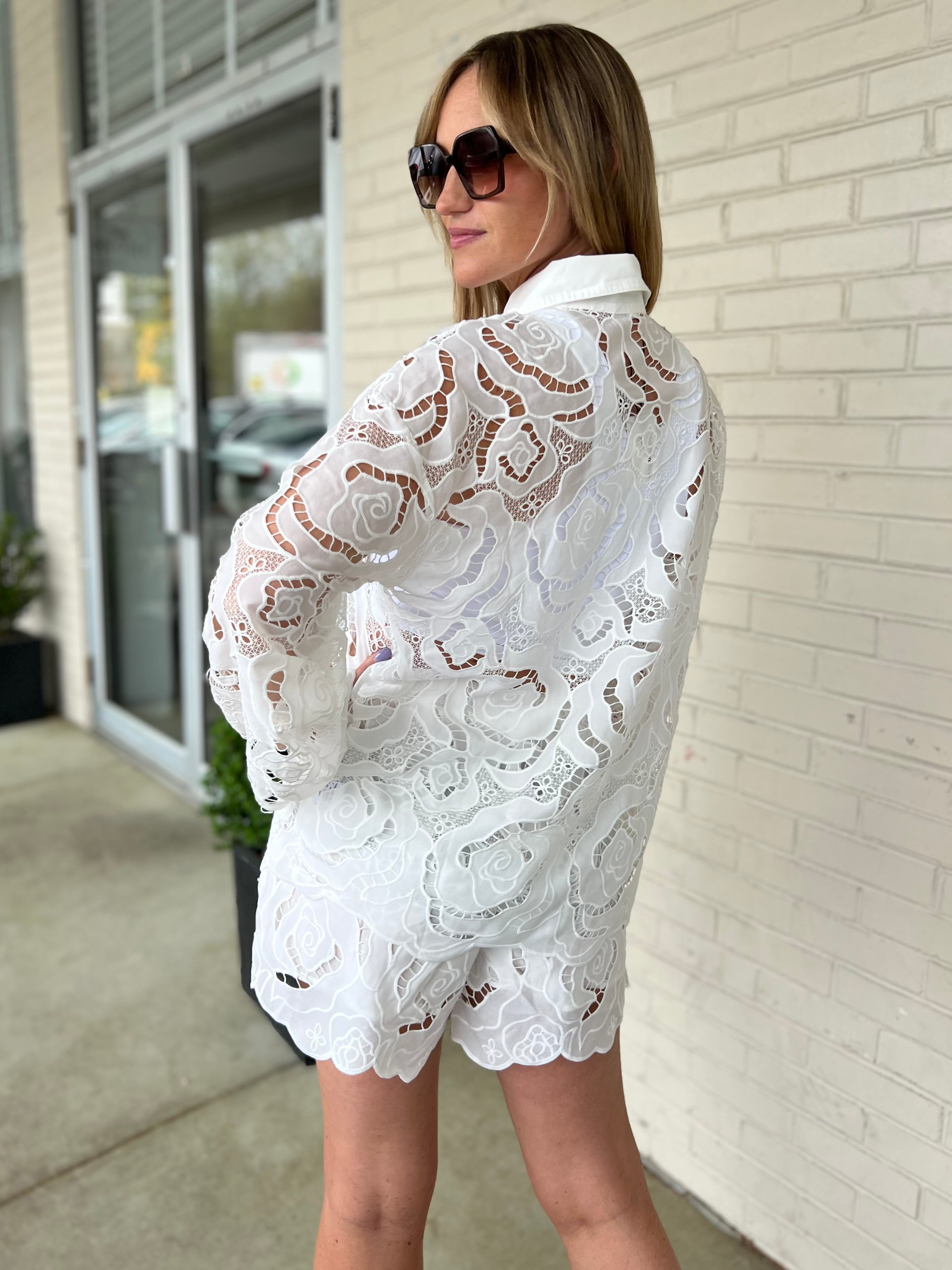 Miou Muse | Victoria Eyelet Shirt | Sweetest Stitch