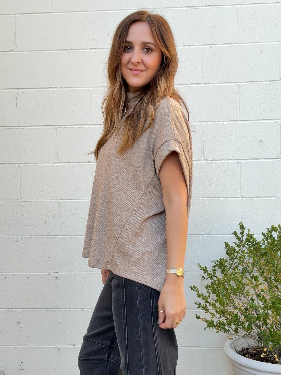 Entro | Noelle Mock Neck Top | Sweetest Stitch Boutique Richmond