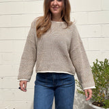 Crescent | Alondra Contrast Trim Sweater | Sweetest Stitch Boutique
