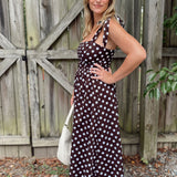 Day + Moon | Everleigh Polka Dot Midi Dress | Sweetest Stitch Boutique