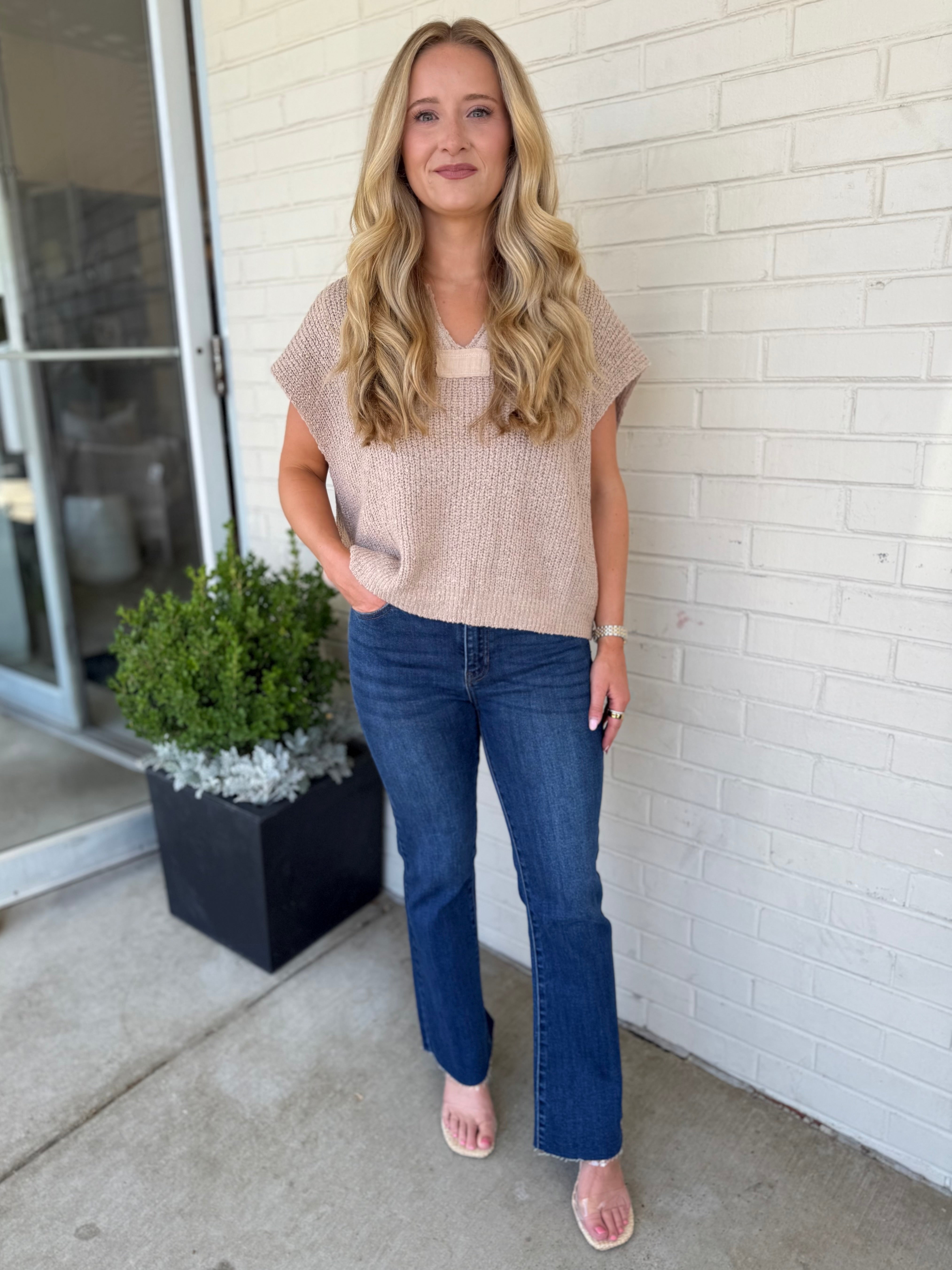 Just Black Denim | Charlotte Cropped Flare Jeans | Sweetest Stitch