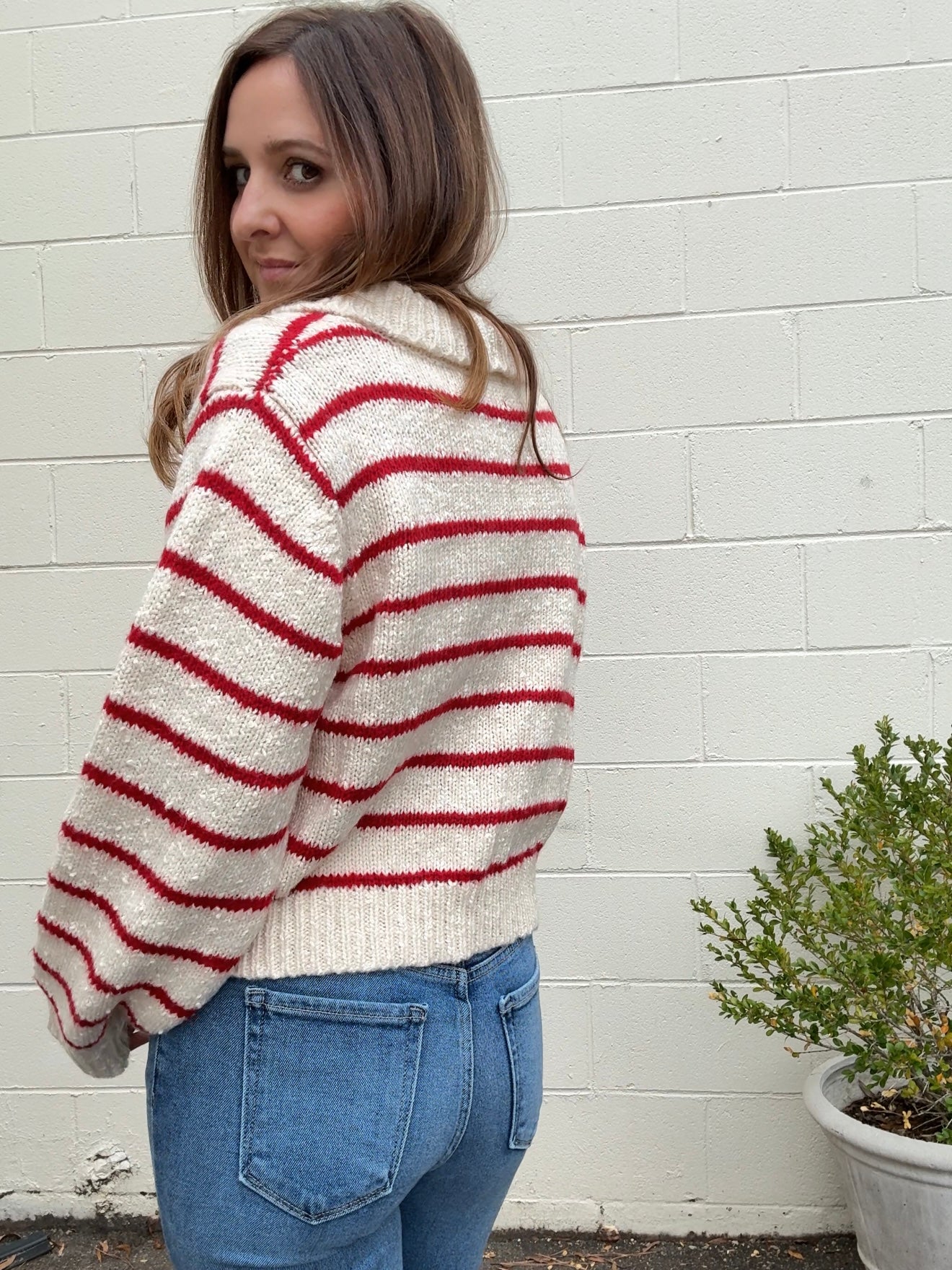 Miou Muse | Ayla Striped Button Front Cardigan | Sweetest Stitch